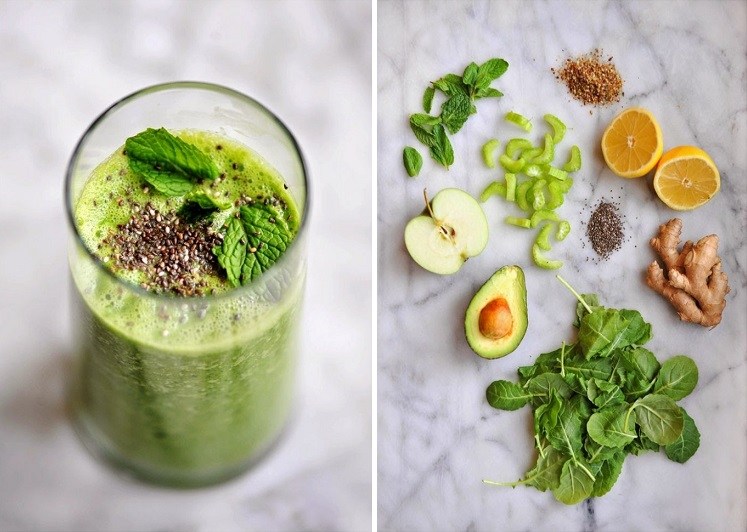 Smoothie hiver detox vert