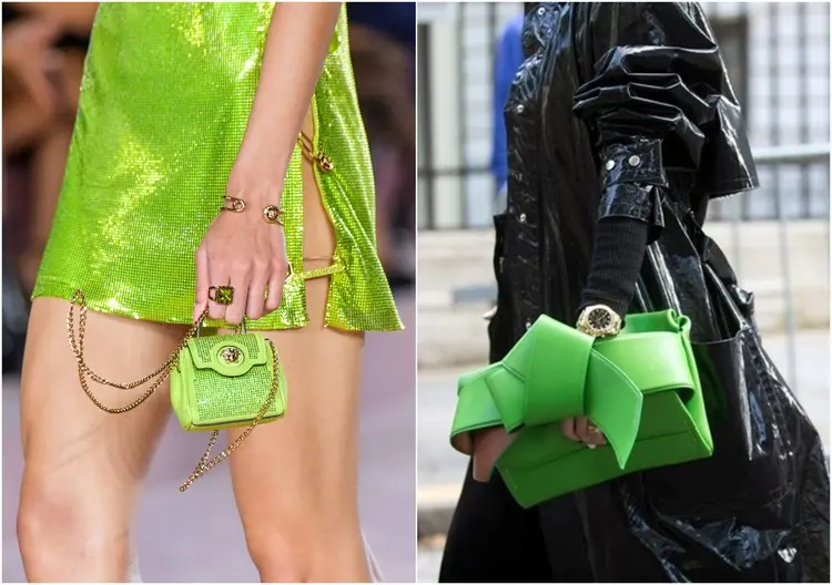 accessoires de mode déclinés dans la gamme verte sacs à main lunettes et d'autres tendances printemps-été 2022