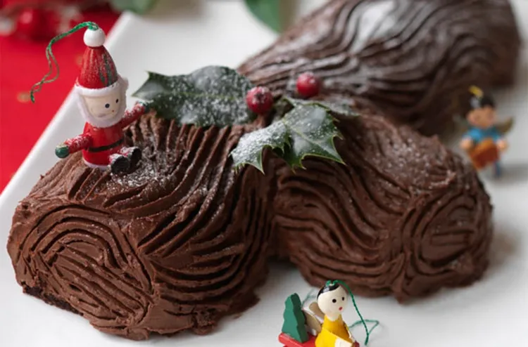 bûche de Noël facile avec insert faire glaçage fondre beurre chocolat