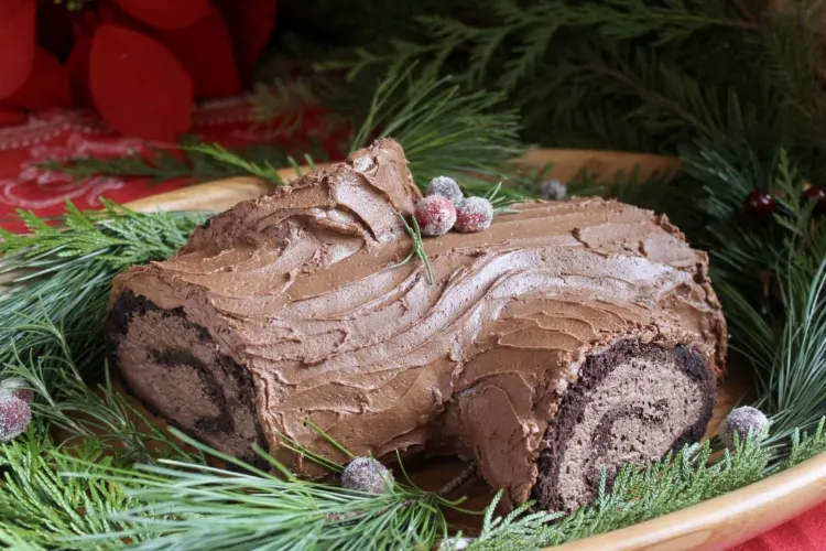 bûche de Noël facile et légère faire gâteau impressionnant vue authentique