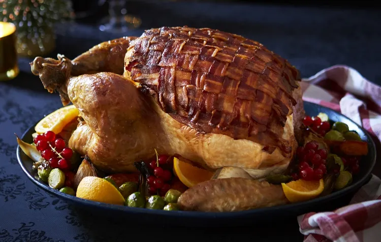 how to cook a christmas turkey orange honey thyme leaves soy sauce crushed black pepper