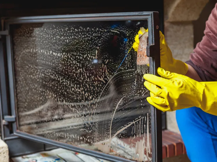 comment nettoyer vitre insert cheminée