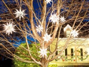 décorer un arbre extérieur pour Noël