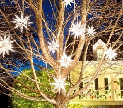 décorer un arbre extérieur pour Noël