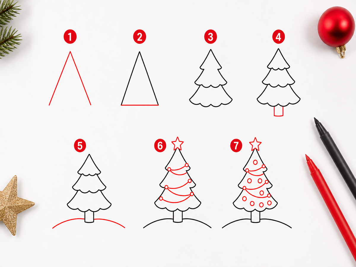 dessin sapin de noel à imprimer