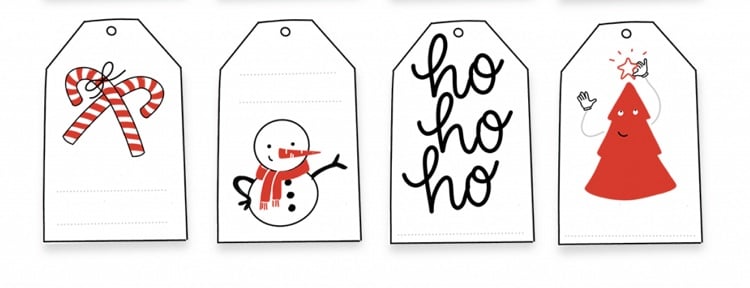 Étiquettes pour cadeaux de Noël à imprimer gratuitement !