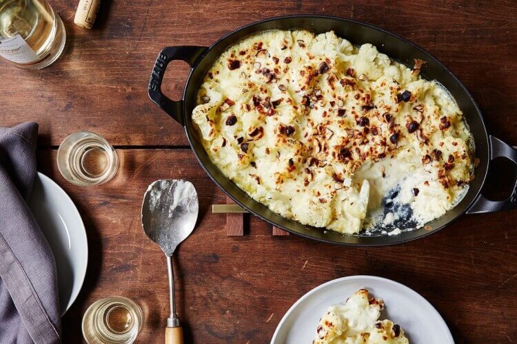 gratin de chou-fleur crème fraîche