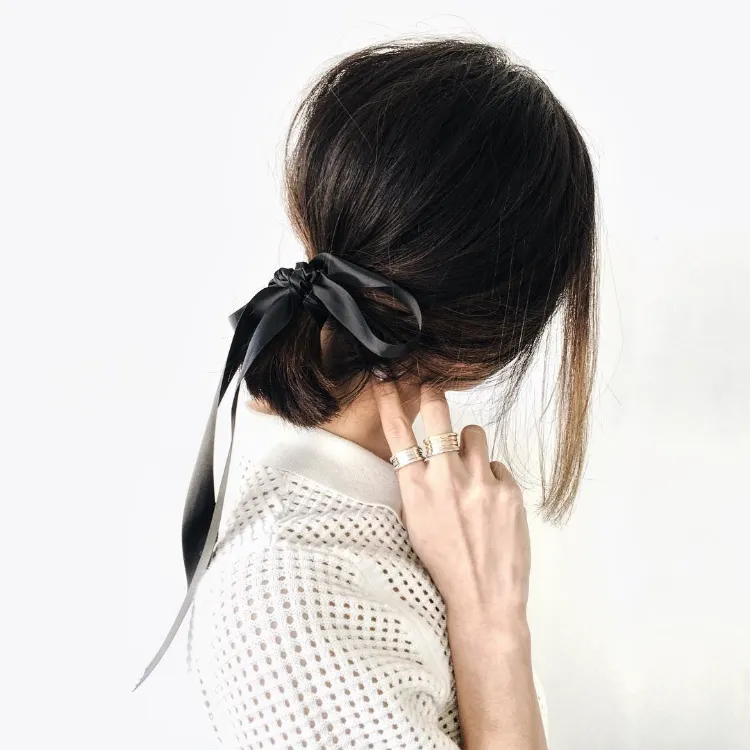 hairstyle idea Hide protruding ears teenage girl woman hairstyle tied protruding ears