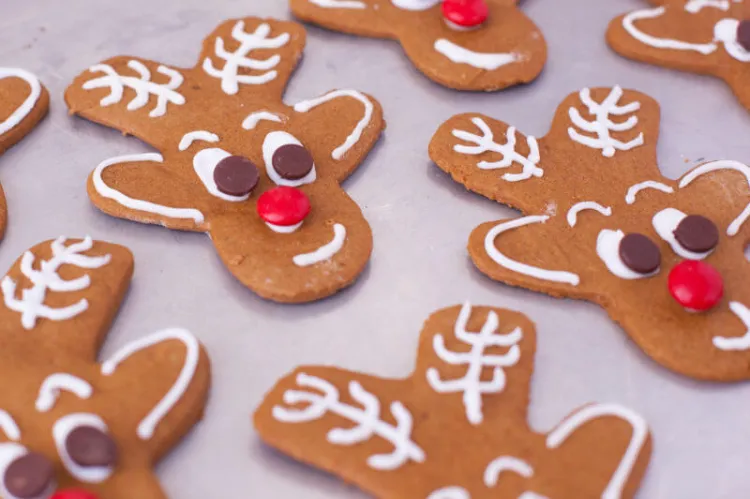 idée déco biscuits originale rennes pere Noel emporte-pieces bonhomme pain épices