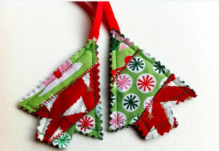 que peut on faire avec des chutes de tissus créer décoration minimaliste arbre Noël