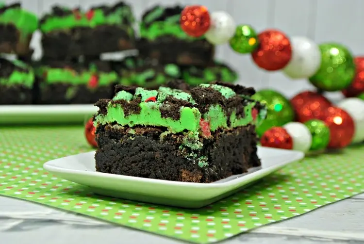 recette dessert facile pour noel brownies façon grinch menu festif 2022