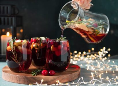 recettes sangria de Noel vin blanc et rouge idées cocktails pour les fetes
