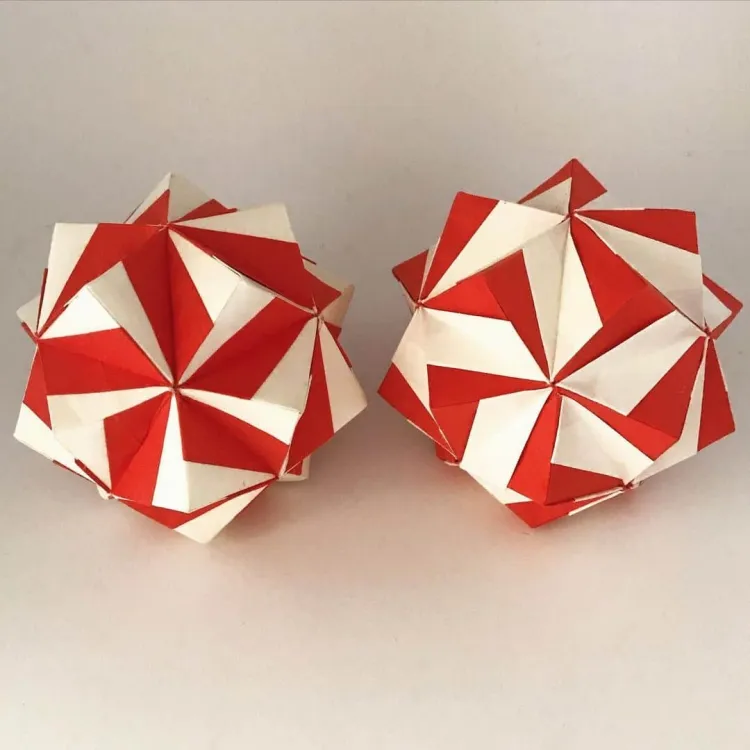 recycler les restes de papier cadeau ornements origami fête suivante