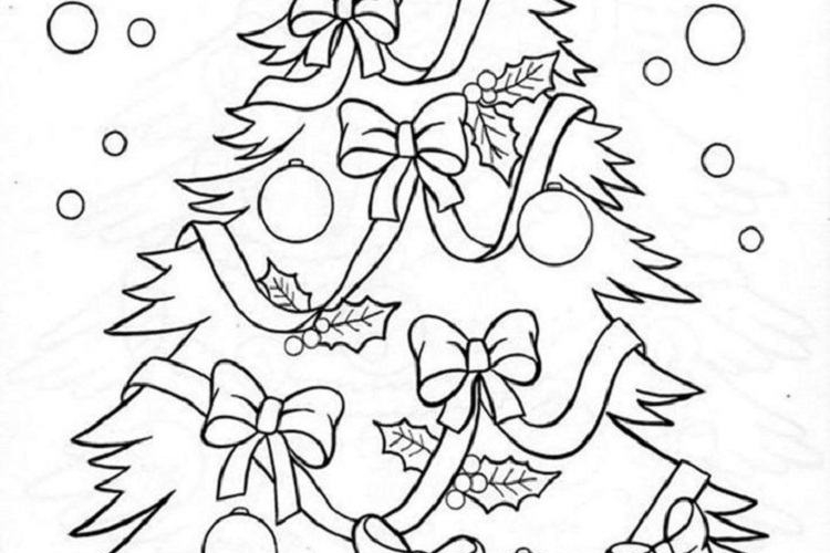 Sapin de Noël dessin : 20+ coloriages à imprimer gratuitement pour les