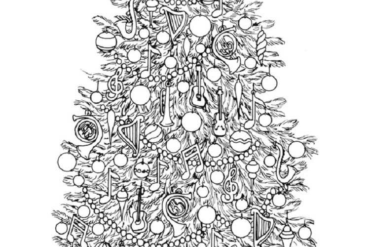 Sapin de Noël dessin : 20+ coloriages à imprimer gratuitement pour les