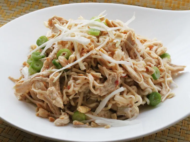 use cold chicken cold salad noodles