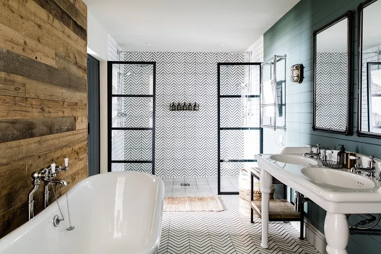 cómo elegir los azulejos del baño, consejos y trucos profesionales de estilo industrial