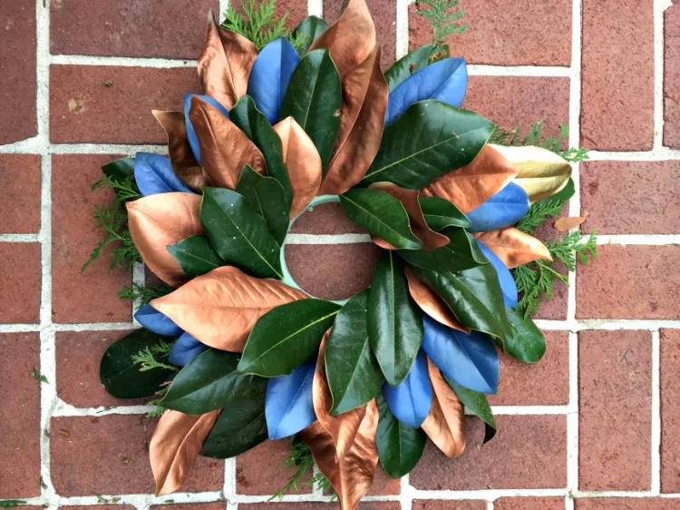 comment fabriquer couronnes branchages feuilles de magnolia idées décoration