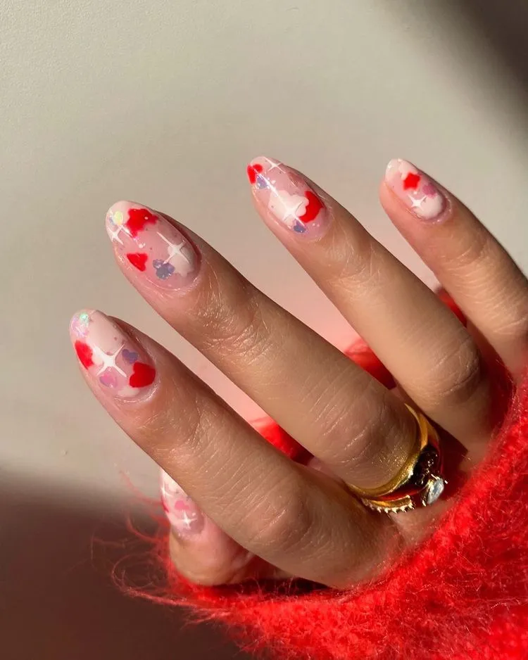 déco ongles rouge