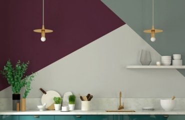 déco peinture decorative dessin geometrique couleur design intérieur 2022
