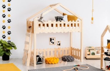 lit cabane en bois chambre enfant 2022