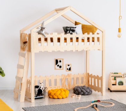 lit cabane en bois chambre enfant 2022