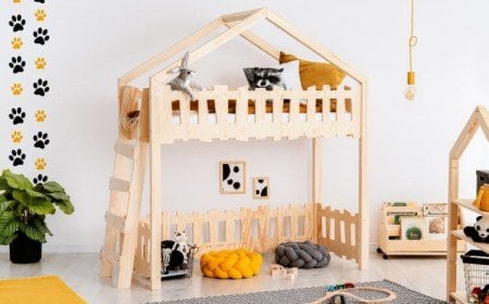 lit cabane en bois chambre enfant 2022