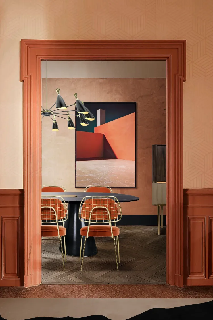 orange dahlia murs meubles couleur tendance 2022 comment utiliser décoration