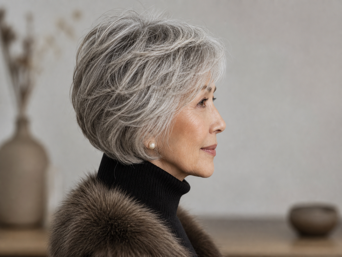 quelle coupe de cheveux à 70 ans forme visage front pommettes mâchoire