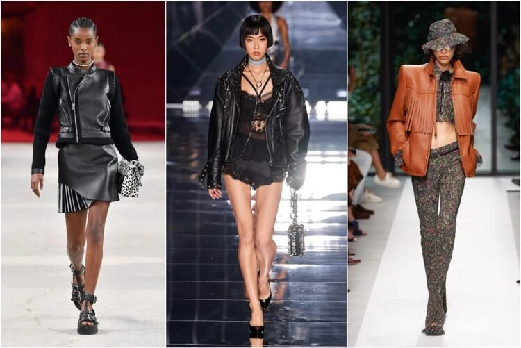 vestes en cuir nouvelle tendance 2022 défilés Ports Dolce Gabbana Philosophy di Lorenzo Serafini