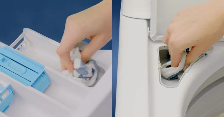 bac a lessive comment nettoyer une machine à laver à chargement frontal de dessus