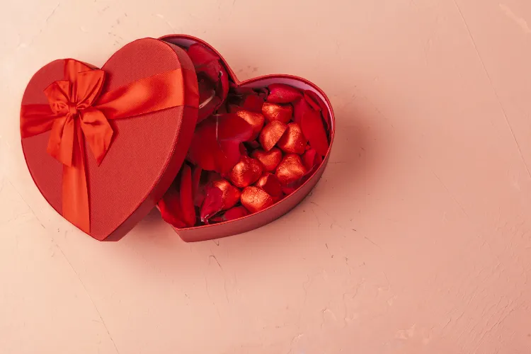 boite de chocolats coeur Saint Valentin 2022