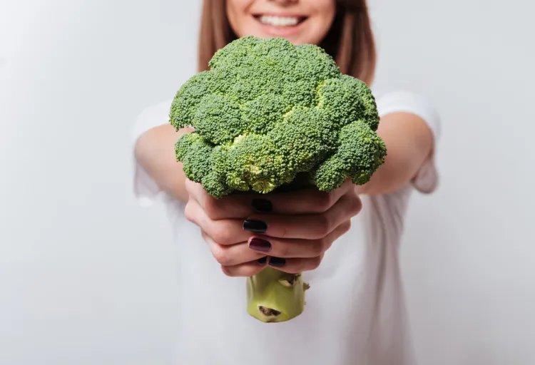 Broccoli with green vegetables with zero calories
