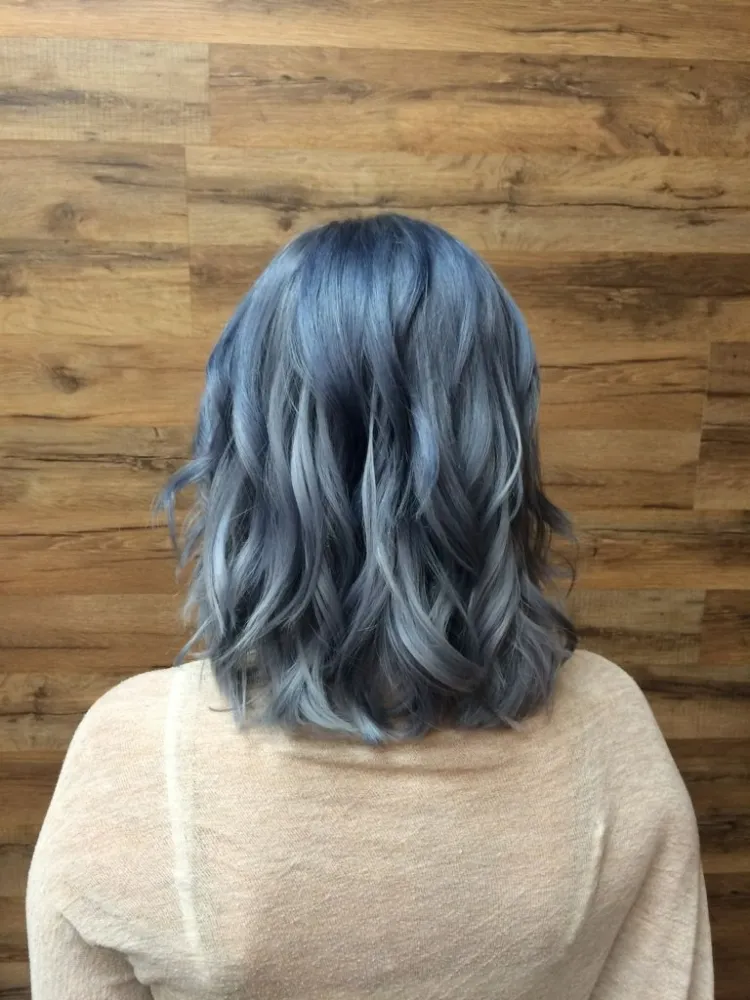 coloration SteelHair teinte similaire bleu facile donner chevelure blonde