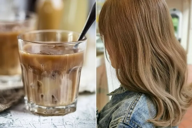 coloration de cheveux milk teahair couleur tendance thé au lait asie 2022