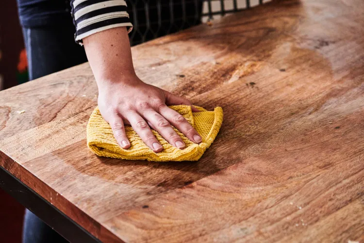 comment nettoyer la cuisine bois polir plateau table sans dommages