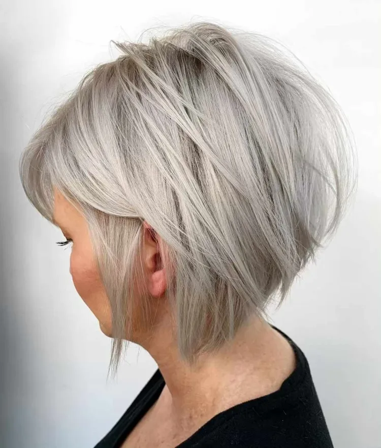 Women with short gray hair benefit from short gray hair