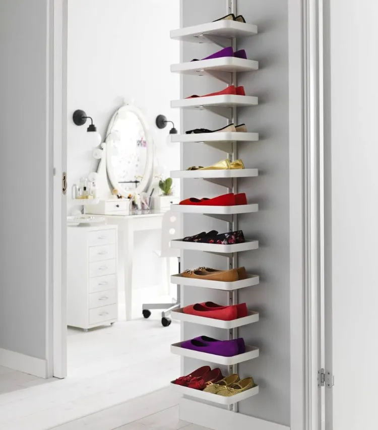 idée originale rangement chaussure fonctionnel décoratif gain de place IKEA