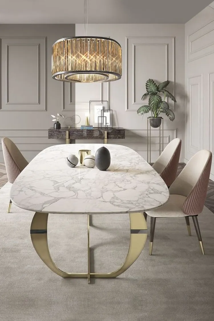 salle à manger moderne 2022 table marbre