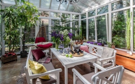 transformer une véranda en jardin d’hiver shabby chic style romantique relaxant