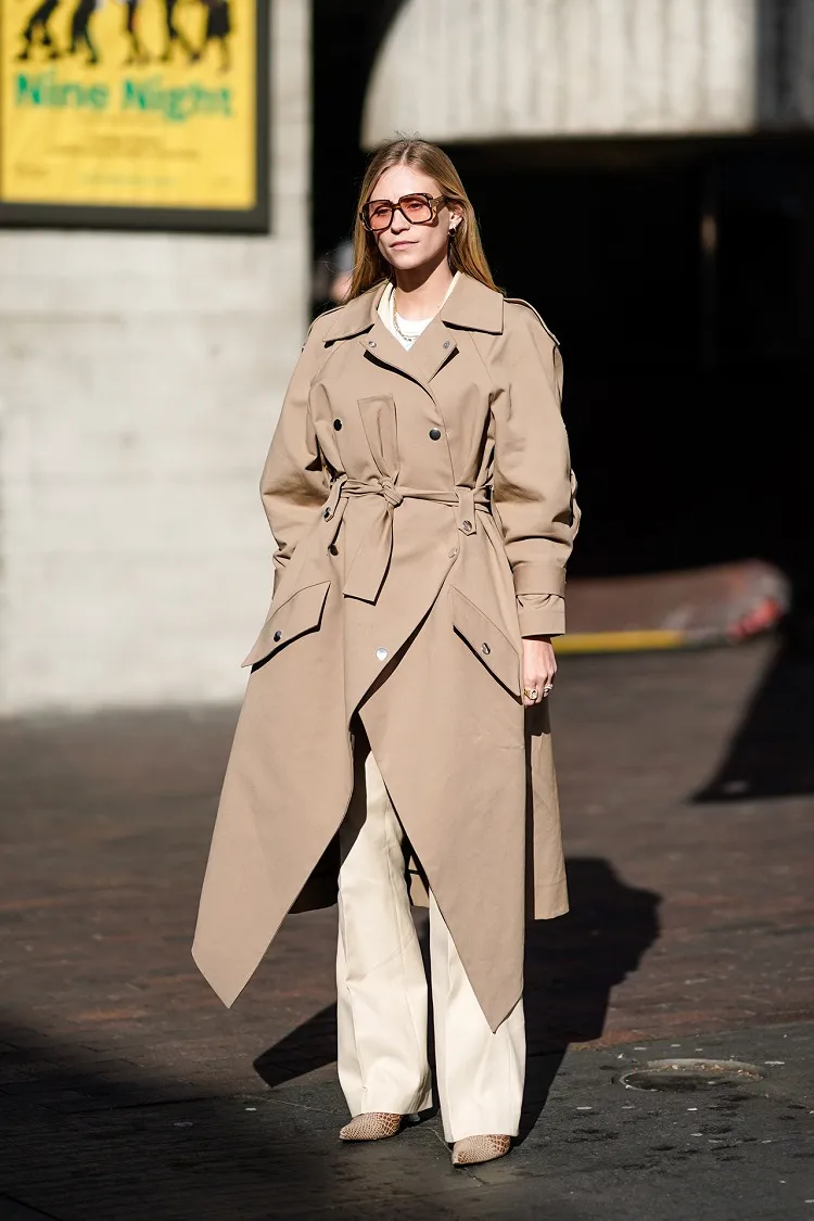trench coat manteau camel femme avec ceinture printemps 2022