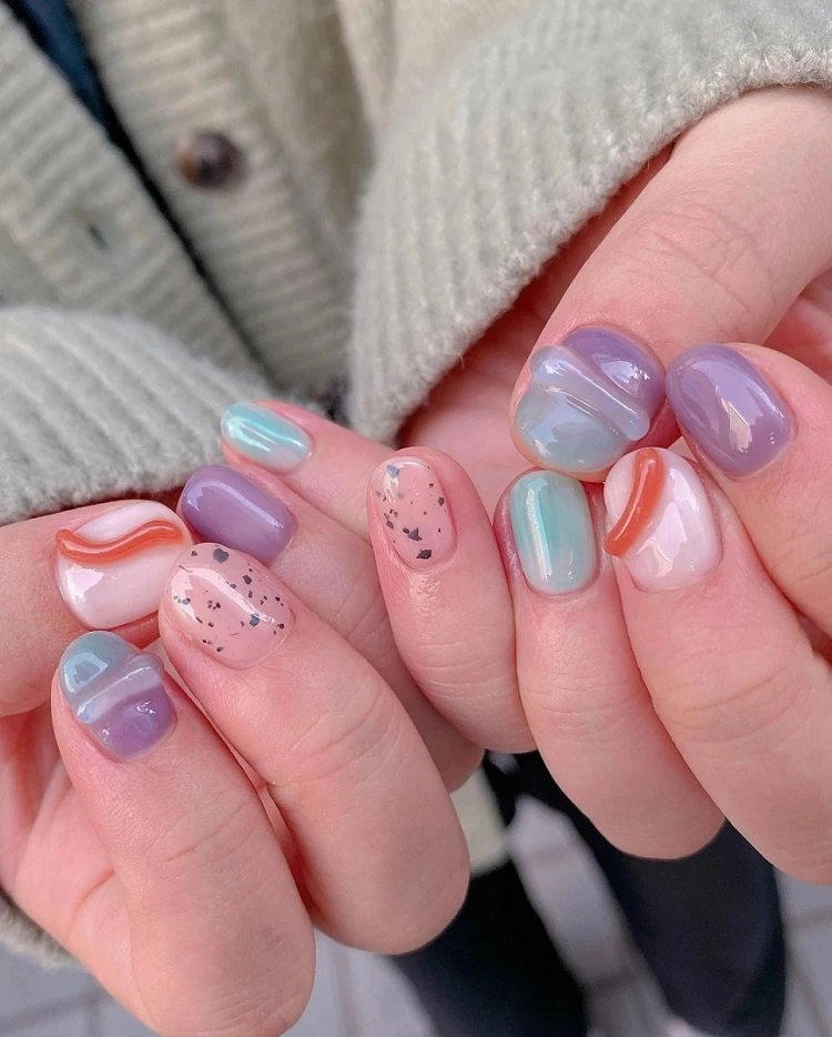 Idee manucure jelly nails
