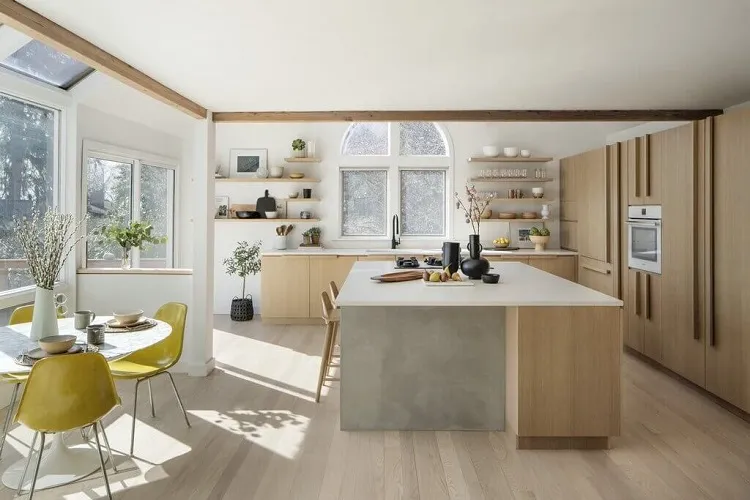 aménagement cuisine tendance 2022 moderne matériaux style déco couleurs