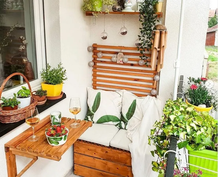 aménagement déco optimiser balcon terrasse cosy cocooning urbain conseils gain de place