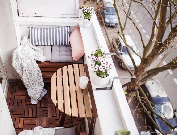 aménager petit balcon cocooning idées déco gain de place terrasse