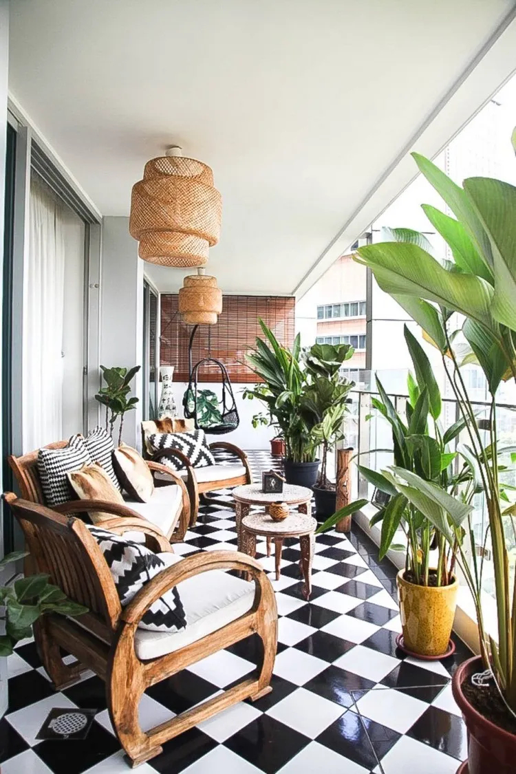 comment aménager un balcon en longueur déco tendance décoration végétale plantes pour balcon