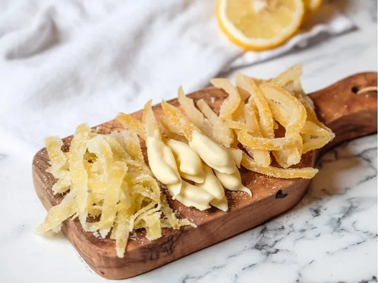 how to make candied lemon peel with white chocolate