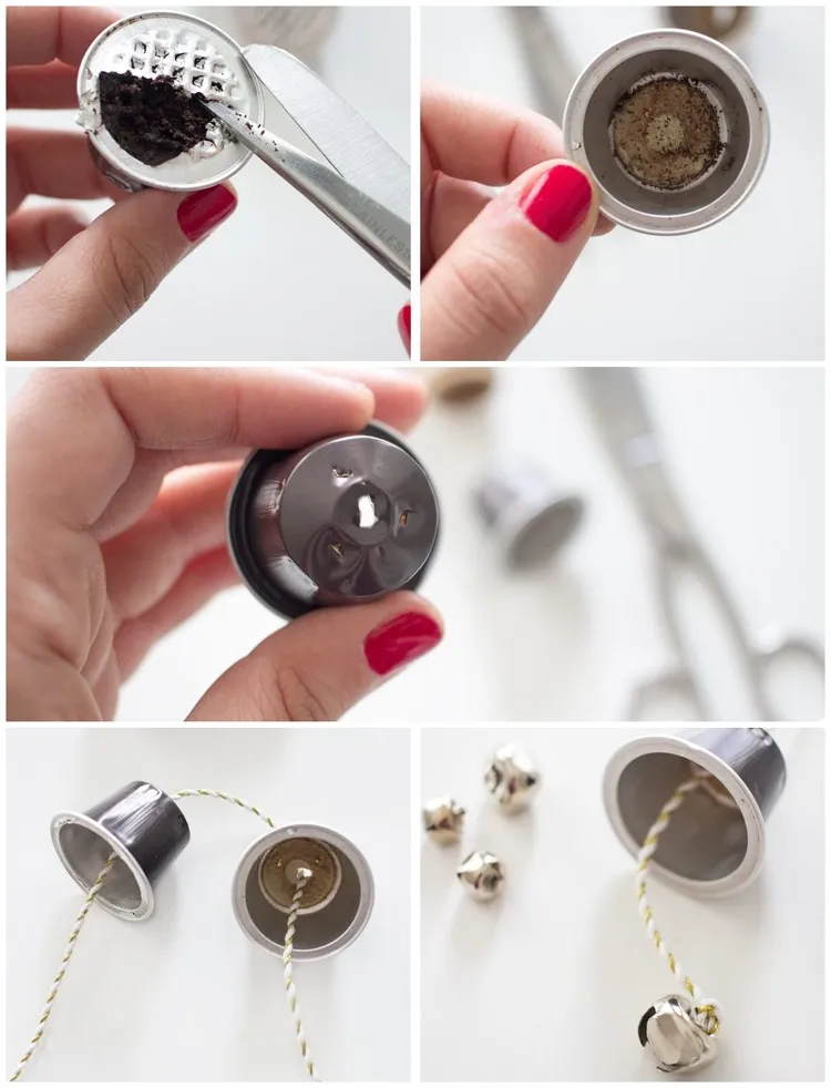 comment recycler les capsules de café nespresso tuto diy cloches de noël