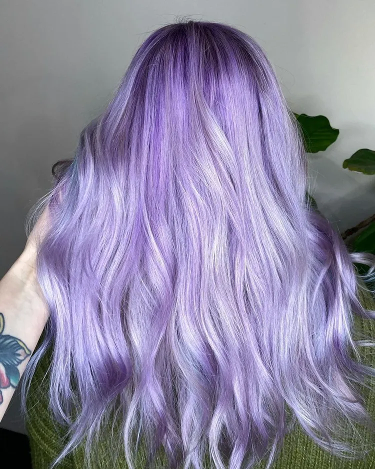 couleur de cheveux tendance lilas pastel couleur cheveux mode