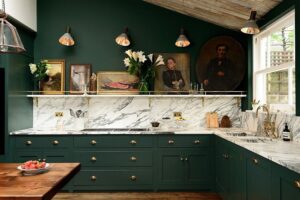 cuisine verte et blanche